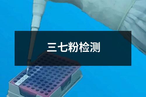 三七粉检测 